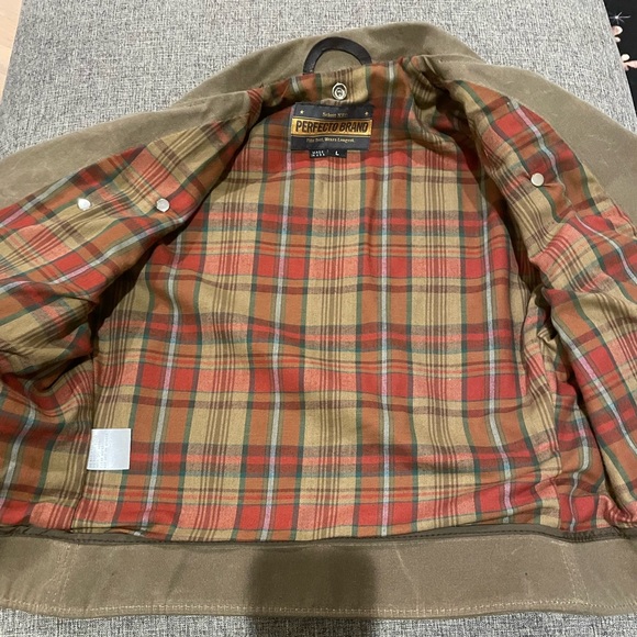 Schott NYC Perfecto Brand Waxed Canvas Moto Jacket- Size L - Picture 5 of 6